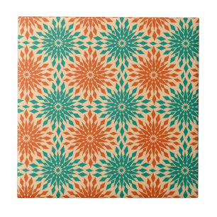 Skraj Starburt kricka & orange design Kakelplatta