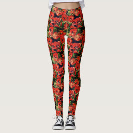 Skraj vildvallmodamasker leggings