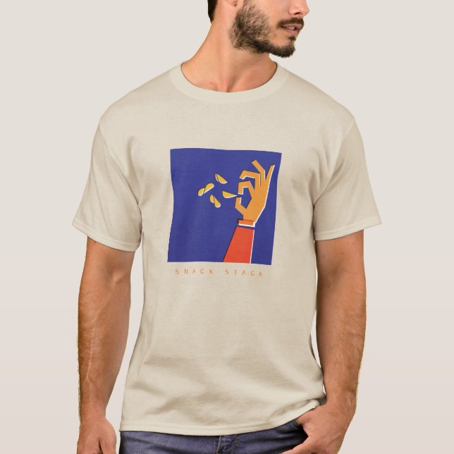 Skräja för logotyp av säck (hand- och chip-version t shirt (Framsida)