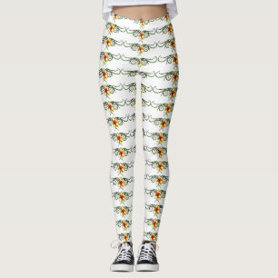 skral gula blommor leggings