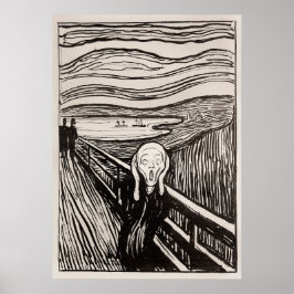 Skräm (1895) från Edvard Munch. Poster