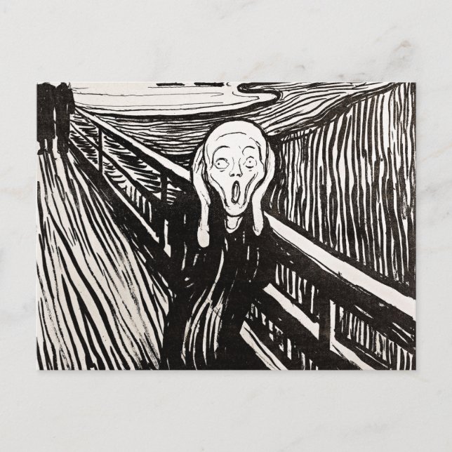 Skräm av Edward Munch Vykort (Framsida)