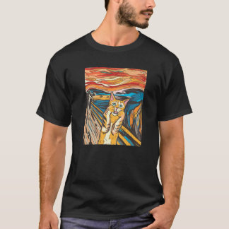 Skräm Bild Munch Cats Mice Parody Manar Wome T Shirt