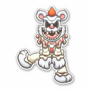 Skräm björn - Clown Klistermärken