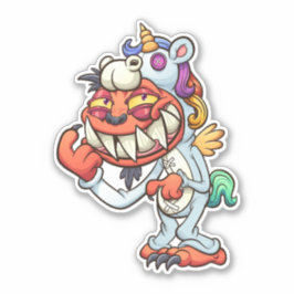 Skräm björn - regnbåge - Unicorn Klistermärken