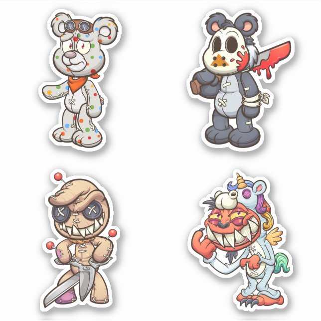 Skräm björn - skräck klistermärken (Framsida)