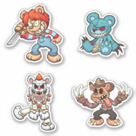 Skräm björn - skräck klistermärken