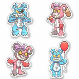 Skräm björn - Zombies Klistermärken