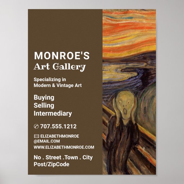 Skräm by Edvard Munch, Art Dealer, Gallery Poster (Framsidan)
