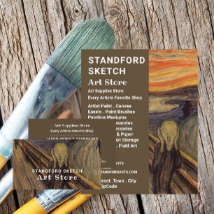 Skräm by Edvard Munch, Art Supplies Store Visitkort