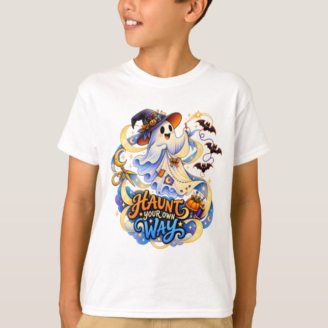 Skräm din egen väg Ghost Tailor Tee Art (Framsida)
