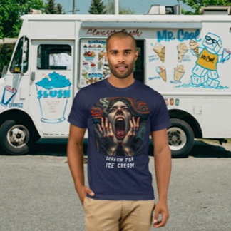 Skräm för Ice Cream Hauntely Funny Manar T Shirt