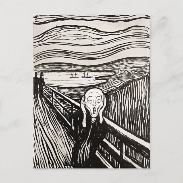 Skräm från Edward Munch Postcard Vykort (Framsida)