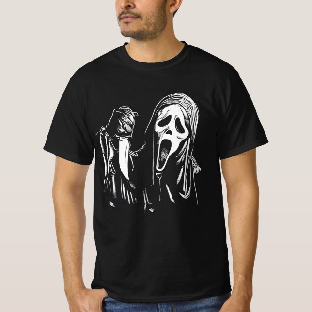Skräm Ghost Ansikte Lives T Shirt (Framsida)