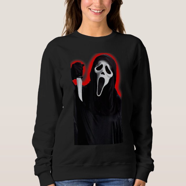 Skräm Ghostface Horror Graphic T Shirt (Framsida)