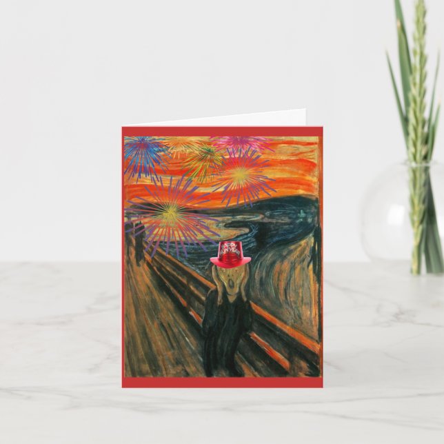 Skräm, Gott nytt år, konst av Munch Helgkort (Framsida)