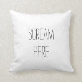 Skräm here Funny Pillow Kudde