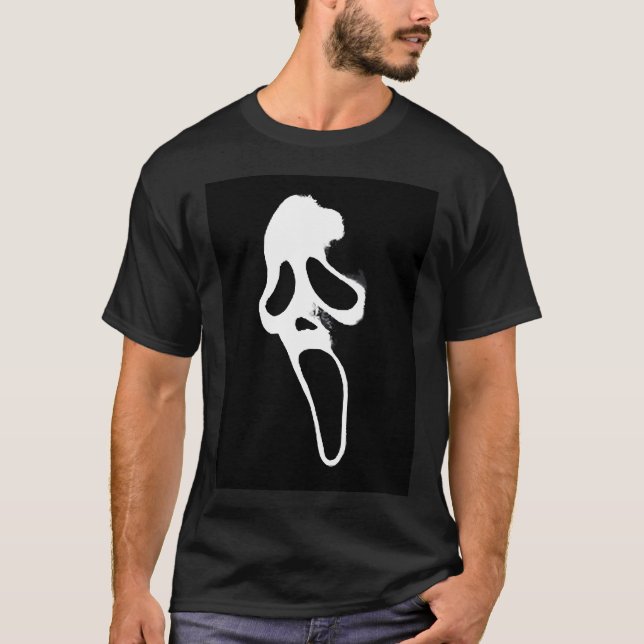 Skräm Horror Movie Mask T Shirt (Framsida)