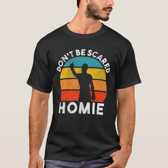 Skräm inte homiretro  t shirt (Framsida)