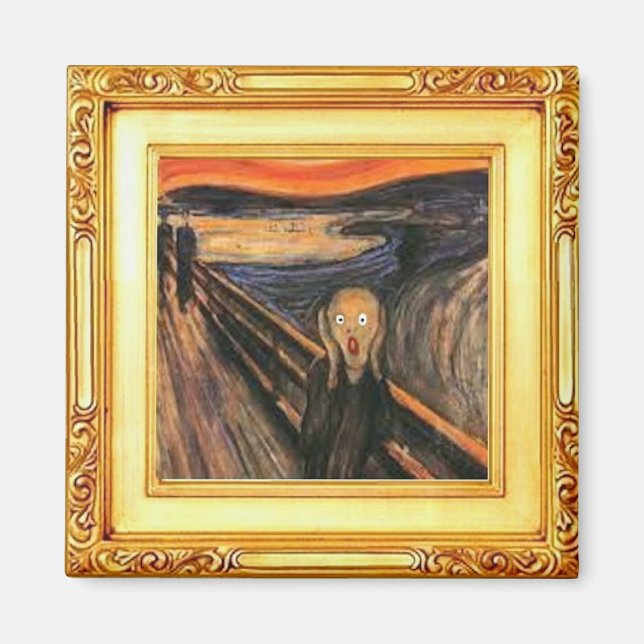 Skräm, konst av Edvard Munch Magnet (Framsidan)