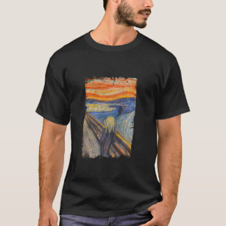 Skräm med Edvard Artist Munch Berömd Painting T Shirt