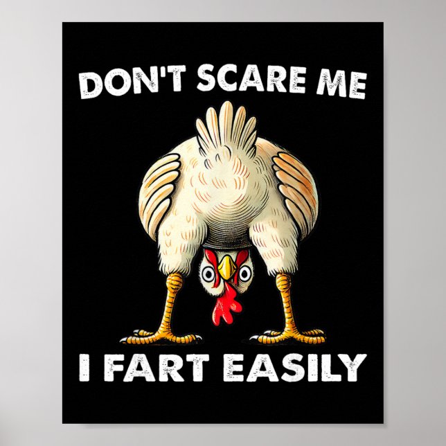 Skräm mig inte, jag bajsar lätt Roligt sarkasm Hum Poster (Framsidan)