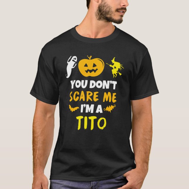 Skräm mig inte Tito Costume Halloween Lazy Easy T Shirt (Framsida)