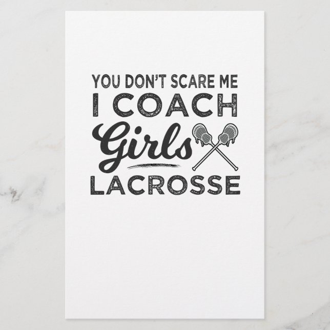 Skräm mig inte träna Lacrosse Brevpapper (Framsida)