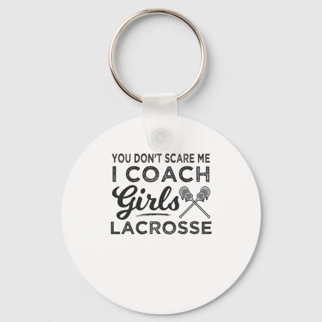 Skräm mig inte träna Lacrosse Nyckelring (Framsida)