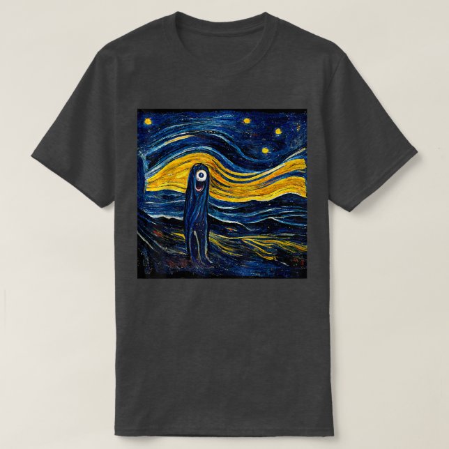 Skräm Starry Night T-Shirt Copy (Design framsida)