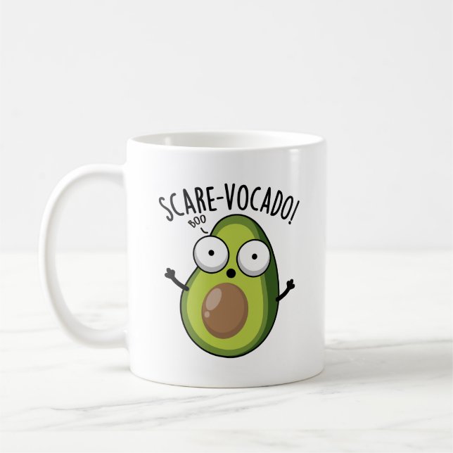 Skräm-vocaco Funny Avocado Pun Kaffemugg (Vänster)