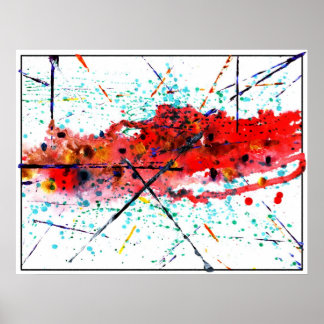 Skramad färgdel Deux Poster