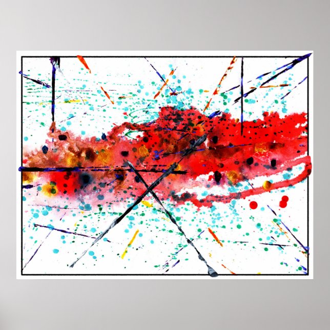 Skramad färgdel Deux Poster (Framsidan)