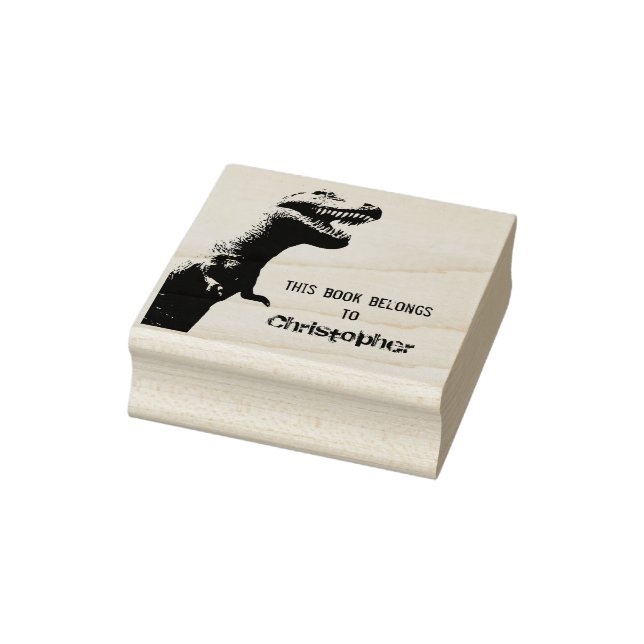 Skrämande T-Rex - Den här boken tillhör Stämpel (Stämpel)