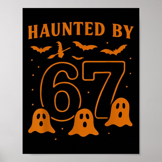 Skrämd av 67 Meme Halloween-spöke Grafik  Poster (Framsidan)