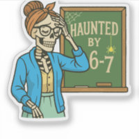 Skrämd av 6-7 Rolig lärare 67 Halloween-skelett