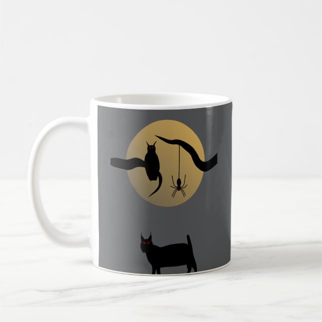 Skrämd Fullmåne Kaffemugg (Vänster)