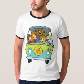 Skrämd i Maskin vid Mysteri T Shirt