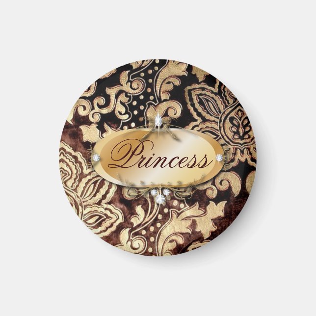 Skrämd segrare för brun chokladdamm i guld magnet (Framsidan)