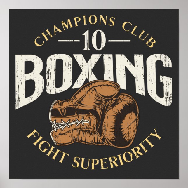 Skrämda boxningshandskar poster (Framsidan)