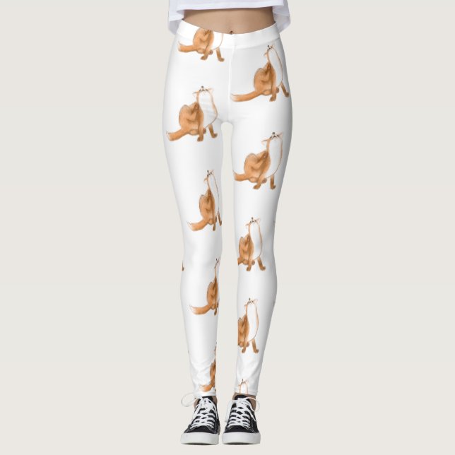 Skrämda räv leggings (Framsida)