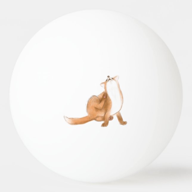 Skrämda räv pingisboll (Framsidan)