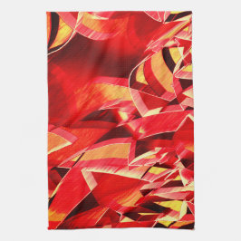 Skrämda röda band som simulerar rörelse kökshandduk