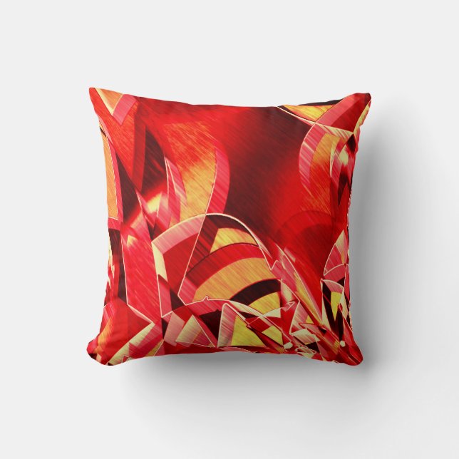 Skrämda röda band som simulerar rörelse kudde (Framsida)