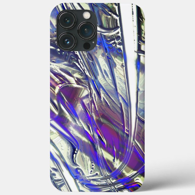 Skrämda spår på silver struktur under blått blåa (Baksida)