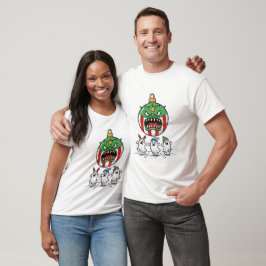 Skrämda spöken Roligt julmonsterprydnad T Shirt