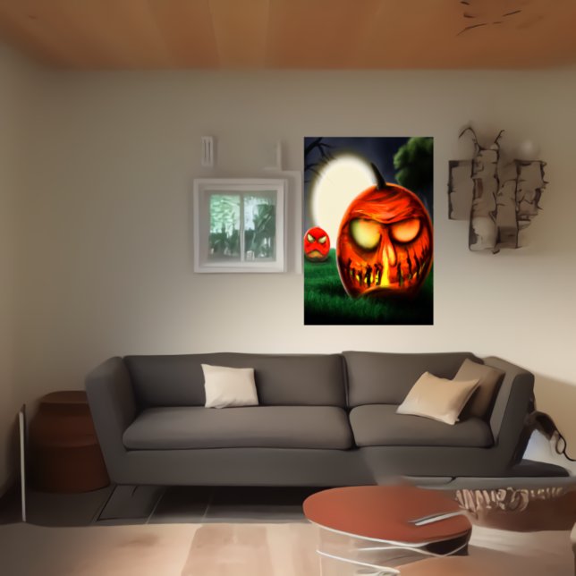 Skrämdes du nu? Pumpan frågade | AI Art Poster (Skapare uppladdad)