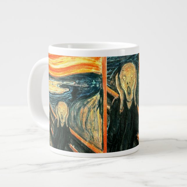 Skrämen av Edvard Munch Jumbo Mugg (Framsida vänster)