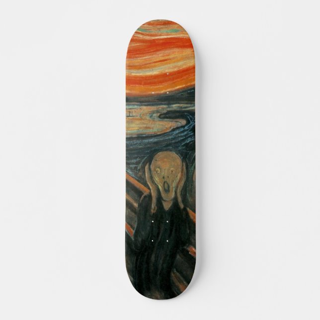 Skrämen av Edvard Munch Mini Skateboard Bräda 18,7 Cm (Framsida)
