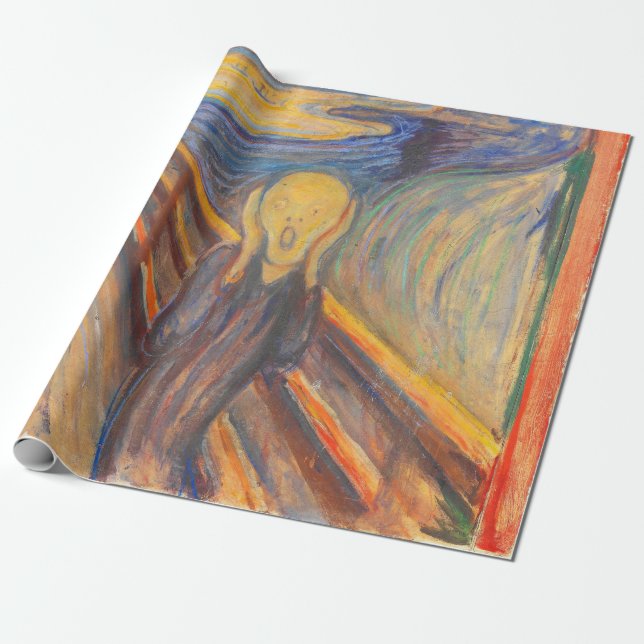 Skrämen av Edvard Munch Presentpapper (Utrullad)